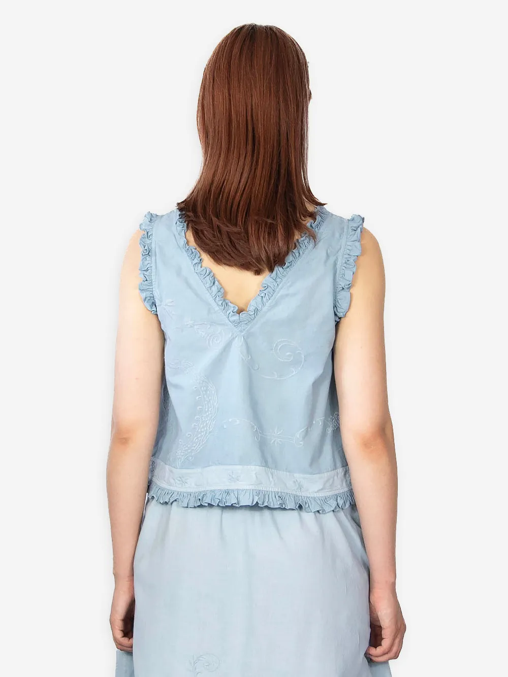 Vintage Embroidered Poplin Hana Top sold by By Walid product image thumbnail 4