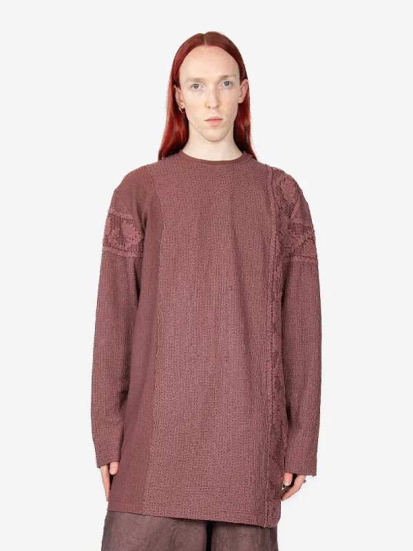 Antique Lace & Jersey Burt Top sold by By Walid