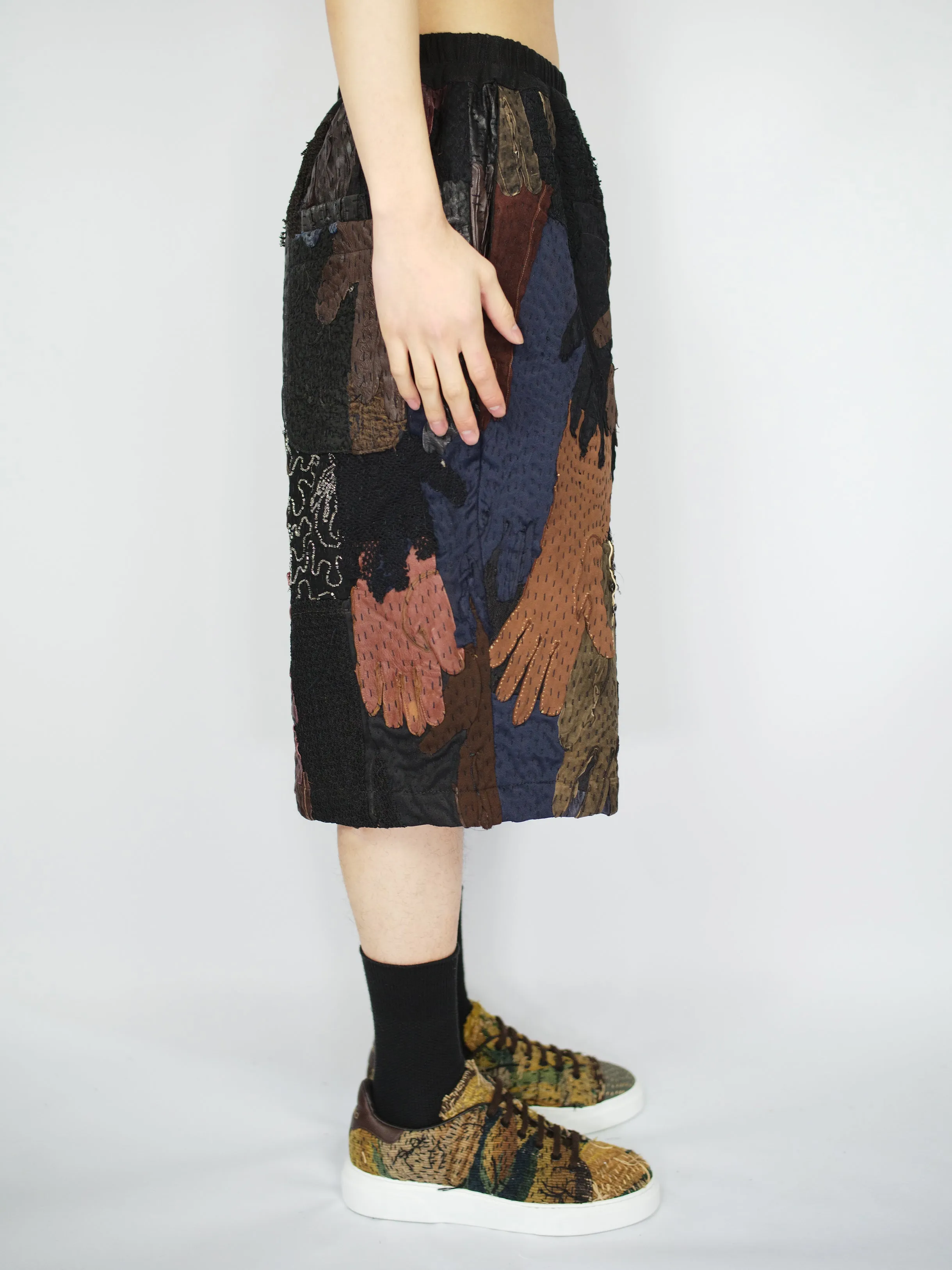 19th Century Embroidered & Vintage Gloves Bermuda Shorts sold by By Walid product image thumbnail 5