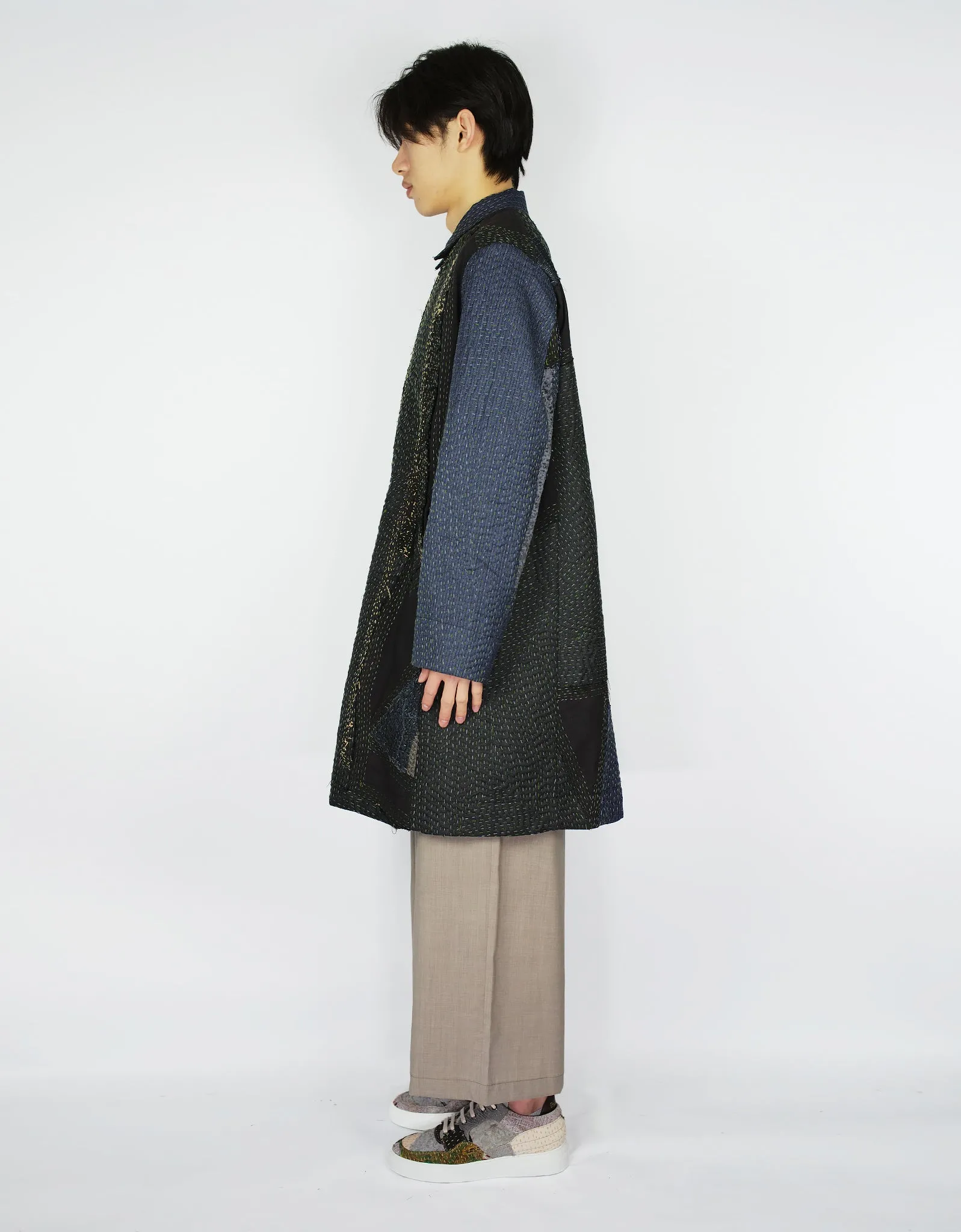 Fine Woollen & Silk Offcuts Duster Coat sold by By Walid product image thumbnail 3