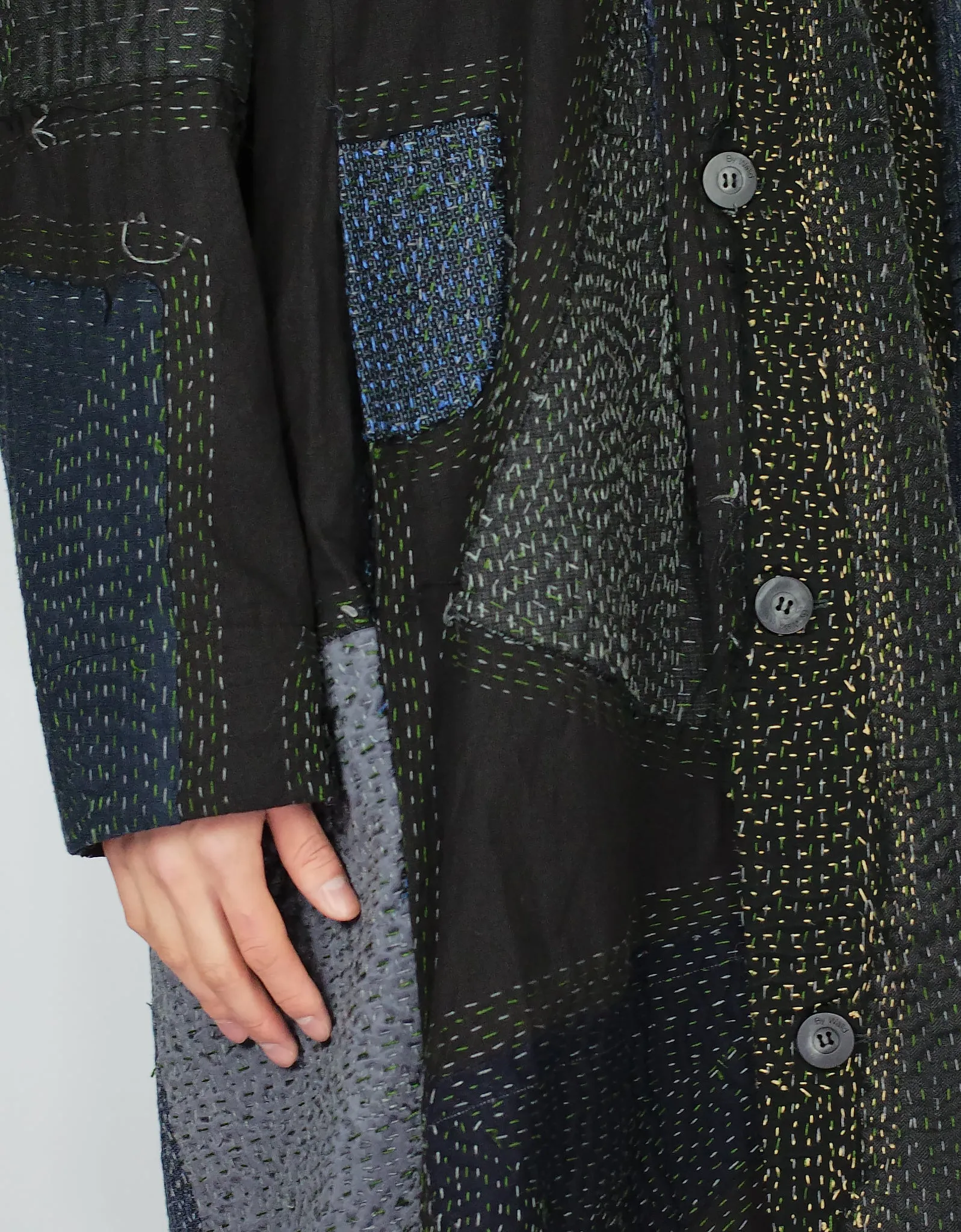 Fine Woollen & Silk Offcuts Duster Coat sold by By Walid product image thumbnail 2