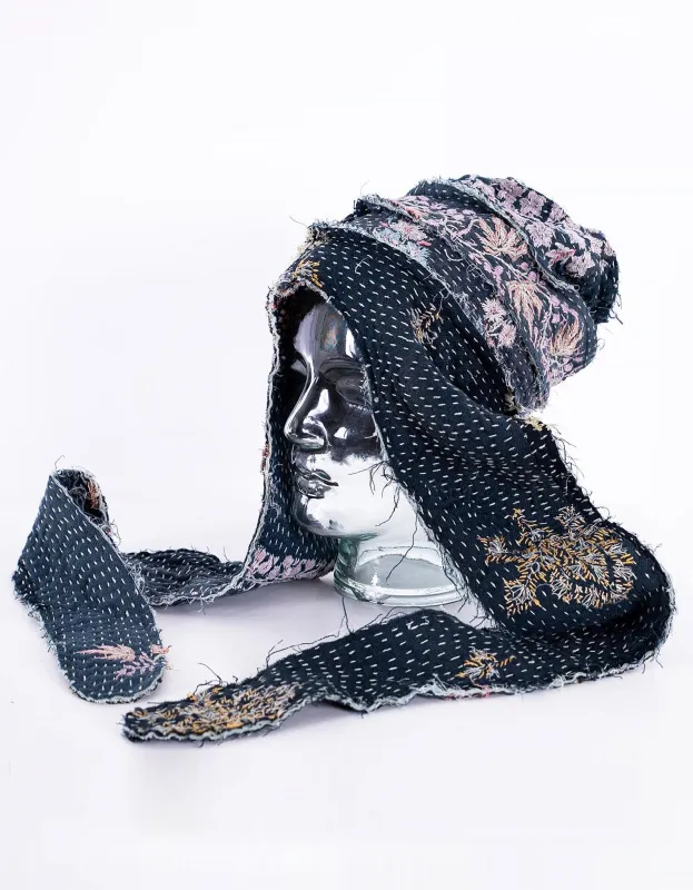 19th Century Embroidered Babushka Hat sold by By Walid