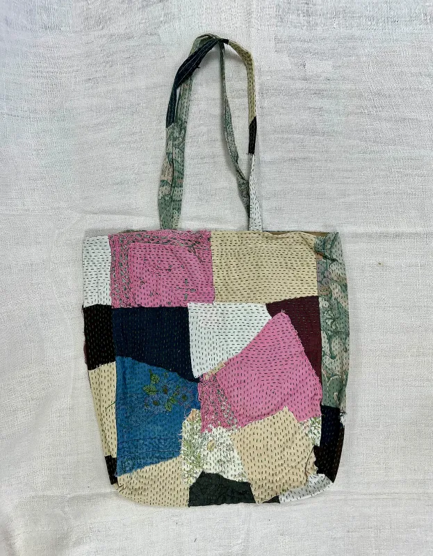 Vintage Cotton Patchwork Tote Bag sold by By Walid