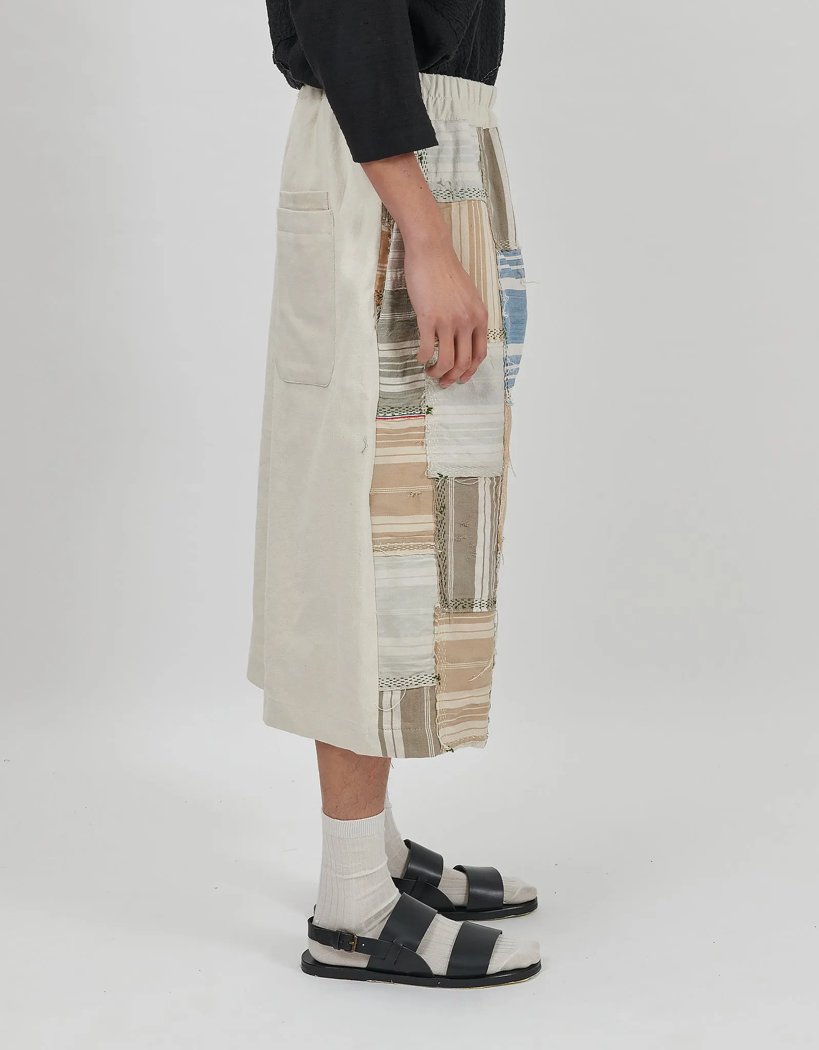 19th Century French Ticking Long Bermuda Shorts sold by By Walid product image thumbnail 5