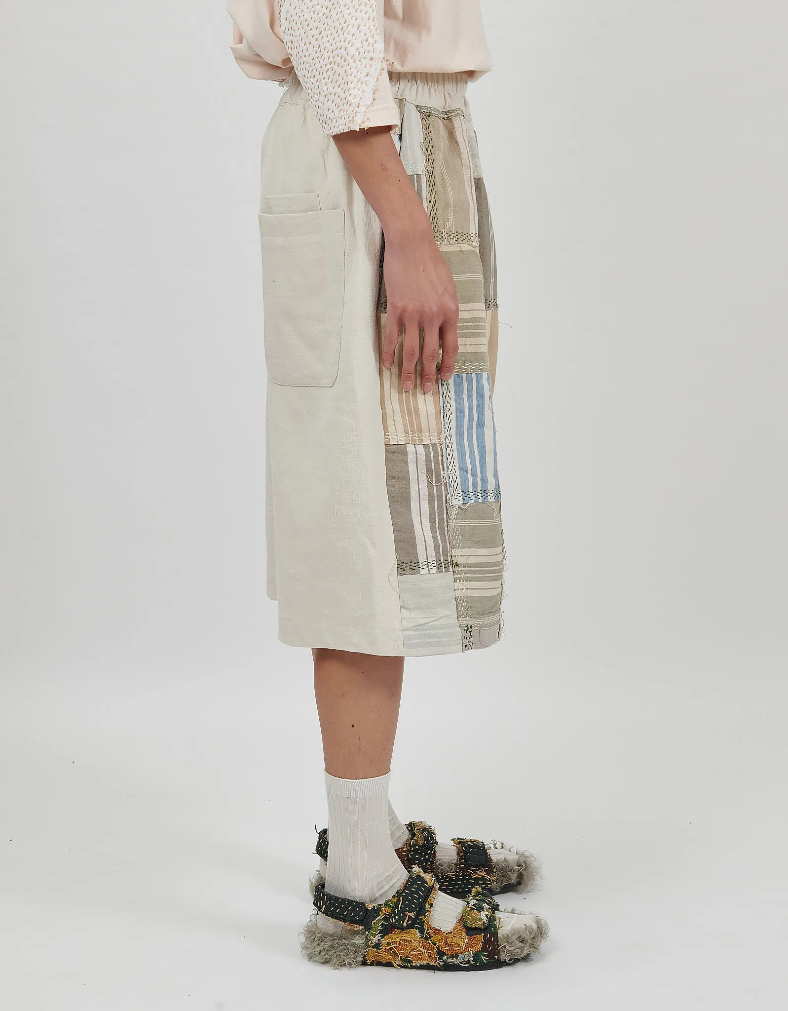 19th Century French Ticking Bermuda Shorts sold by By Walid product image thumbnail 3