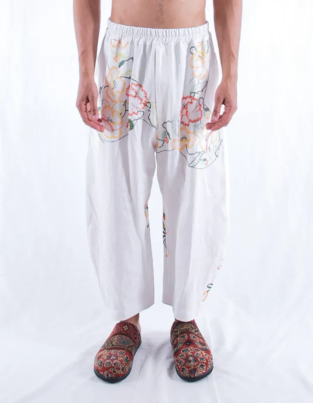 1920s Embroidered Linen Joel Trousers sold by By Walid