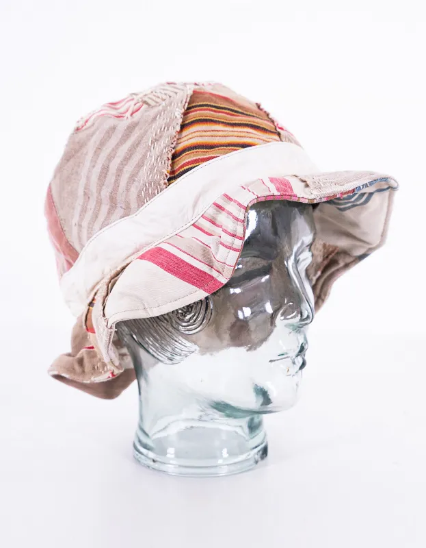 Vintage Linen Ticking Callum Hat sold by By Walid