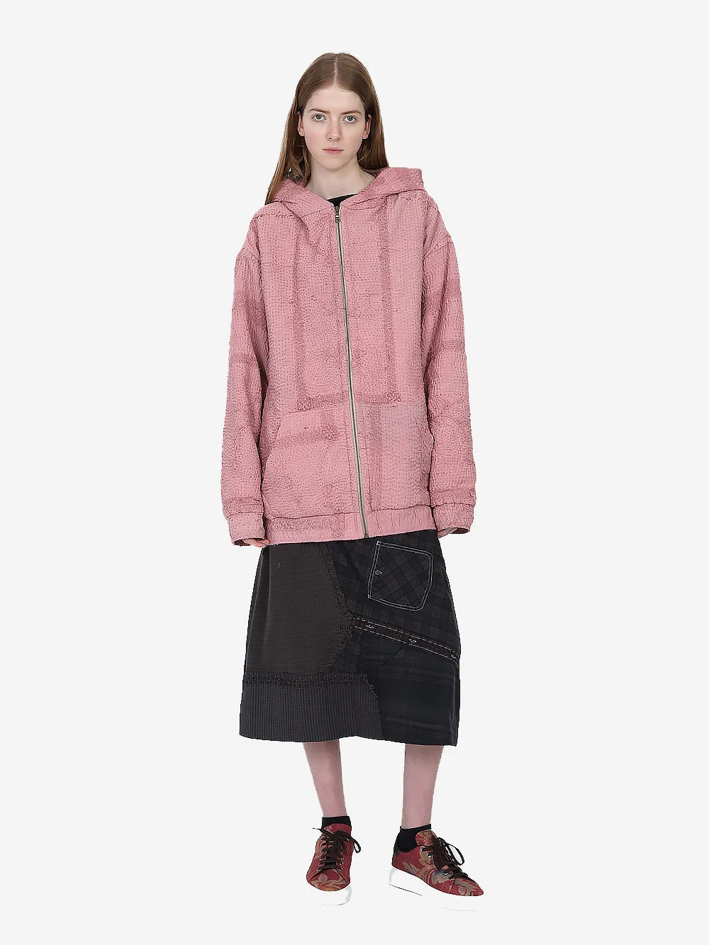 Wadded Venetian Backed Lace Zip Hoodie sold by By Walid product image thumbnail 5
