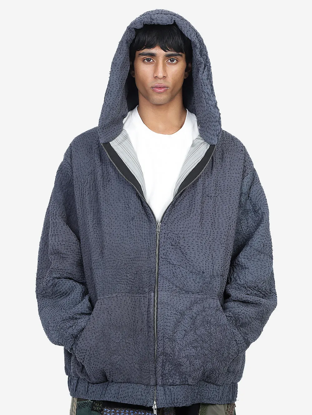 Wadded Venetian Backed Lace Zip Hoodie sold by By Walid product image thumbnail 3