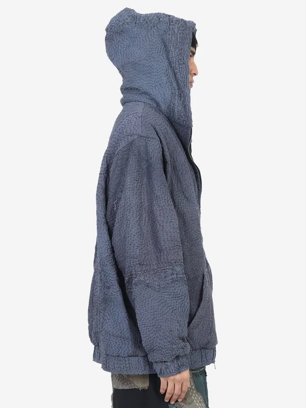 Wadded Venetian Backed Lace Zip Hoodie sold by By Walid