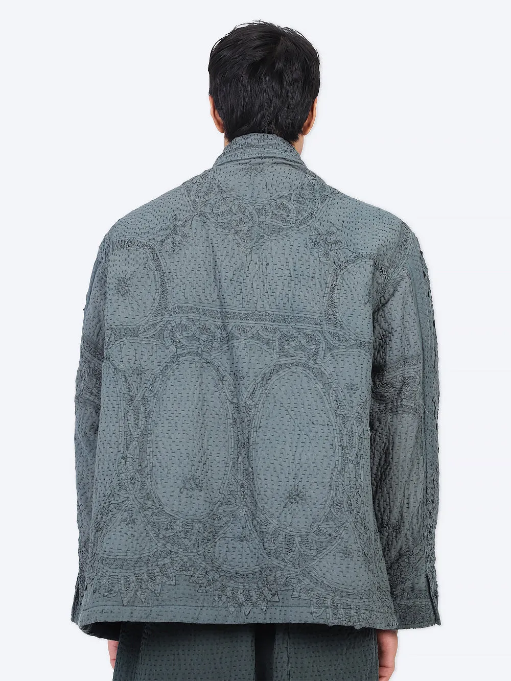 Wadded Venetian Backed Lace Rain Jacket sold by By Walid product image thumbnail 2