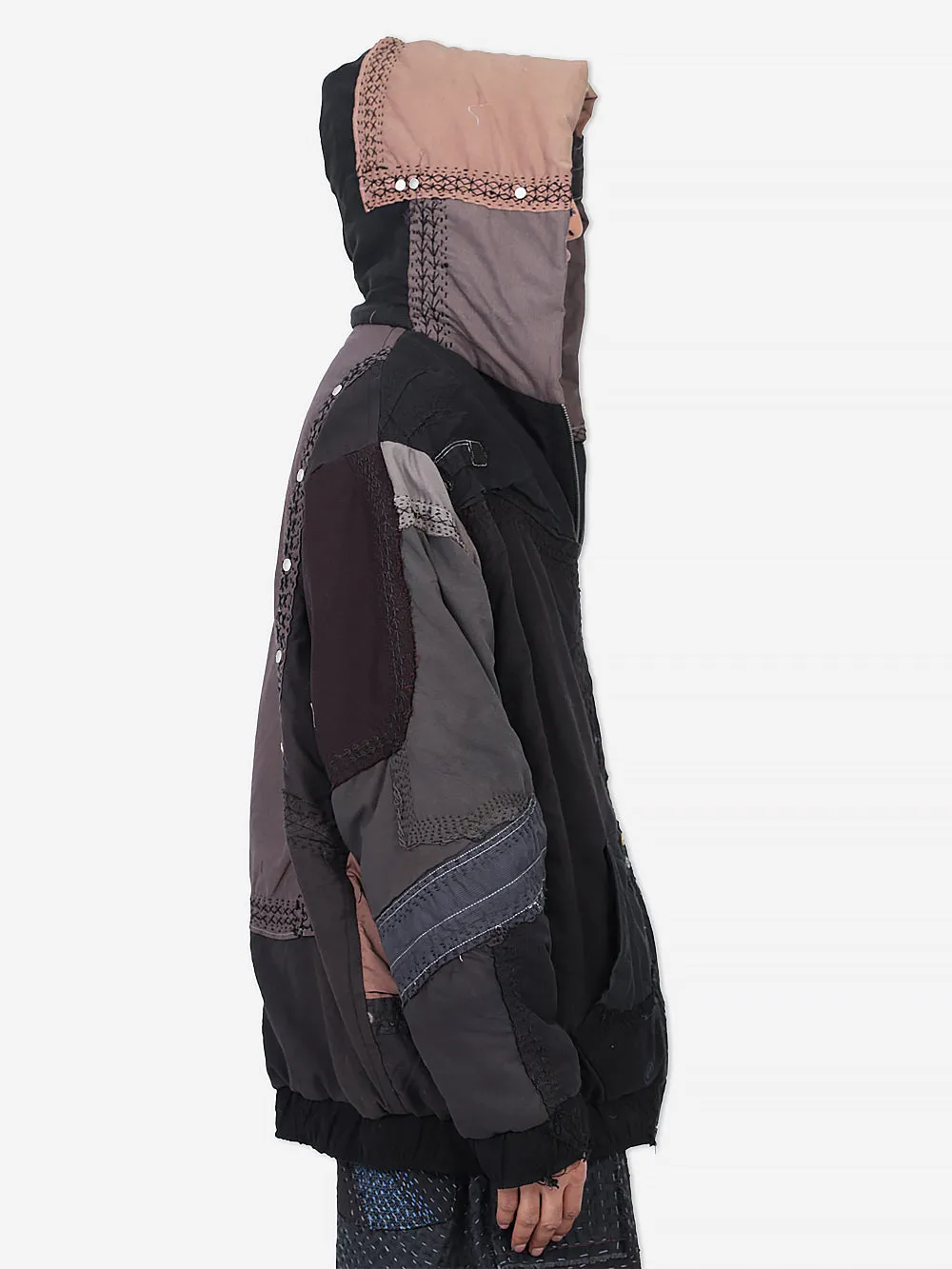 Vintage Shirting Repatch Wadded Zip Hoodie sold by By Walid product image thumbnail 3