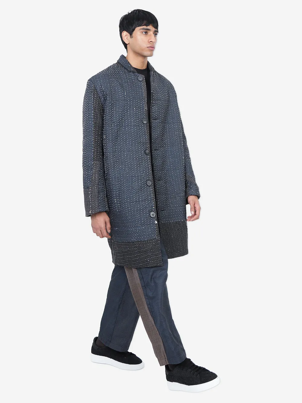 Oshima Tsumugi Kimono Pacho Coat sold by By Walid product image thumbnail 3