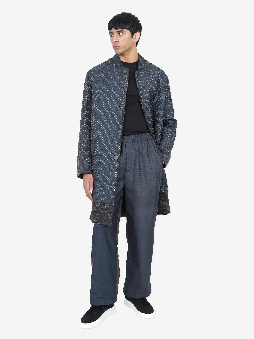 Oshima Tsumugi Kimono Pacho Coat sold by By Walid product image thumbnail 5