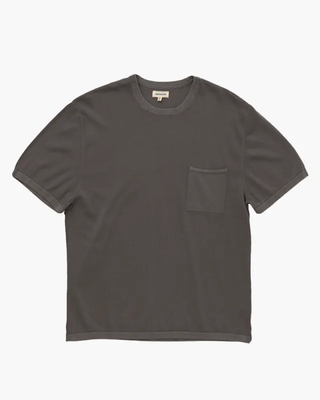 Yogi S/S Pocket Knit Tee - CHARCOAL made by Umber & Ochre