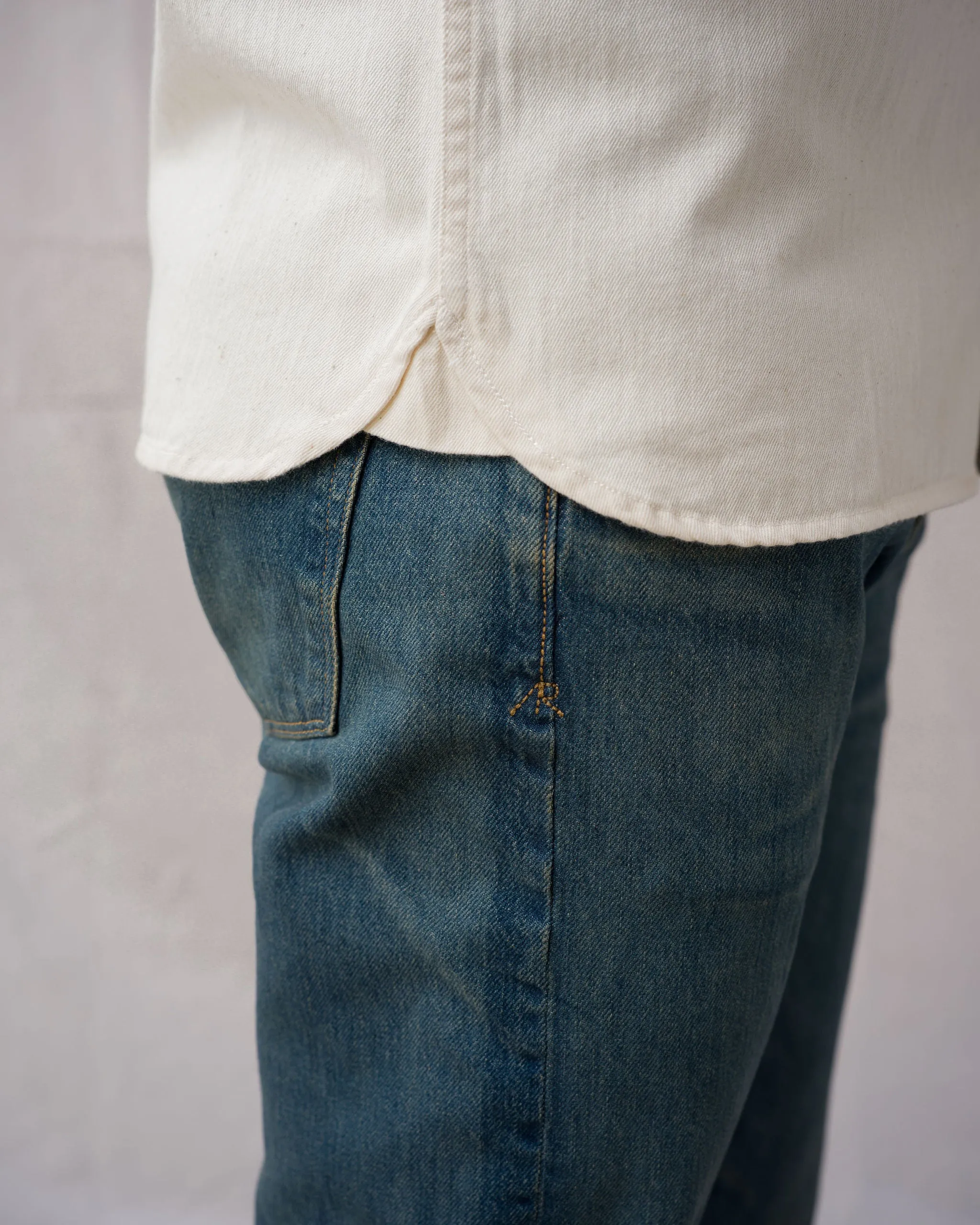 Work Shirt Goleta Twill 6oz - Ecru Rinse sold by Ace Rivington product image thumbnail 3