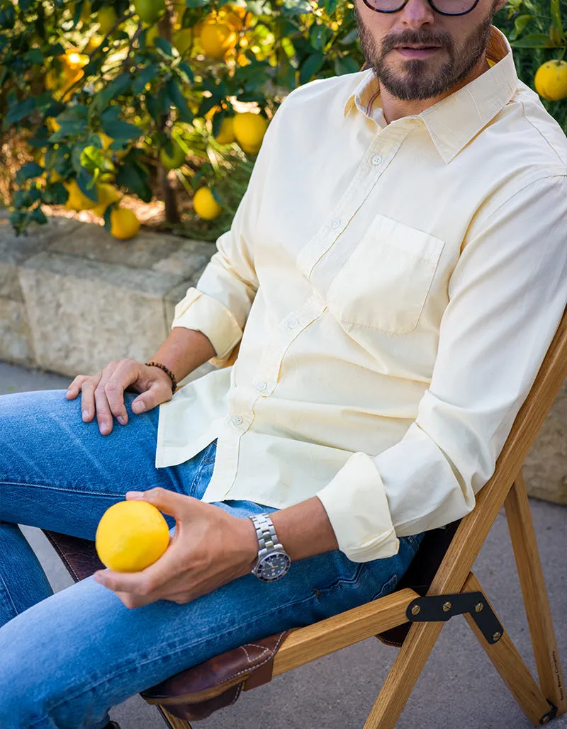 L/S Tailored Shirt - Compact Poplin - Parchment Vintage sold by Ace Rivington product image thumbnail 3