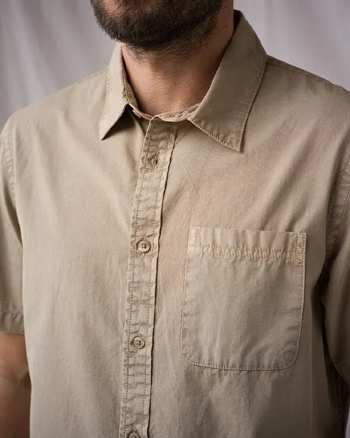 S/S Tailored Shirt Compact Poplin - Taupe Vintage sold by Ace Rivington