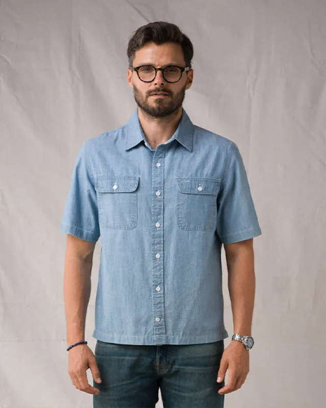 Weekend Shirt Surplus Chambray 6oz - Medium Indigo made by Ace Rivington