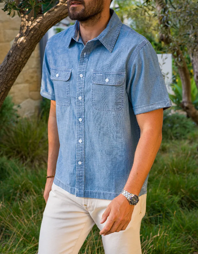 Weekend Shirt Surplus Chambray 6oz - Medium Indigo sold by Ace Rivington product image thumbnail 5