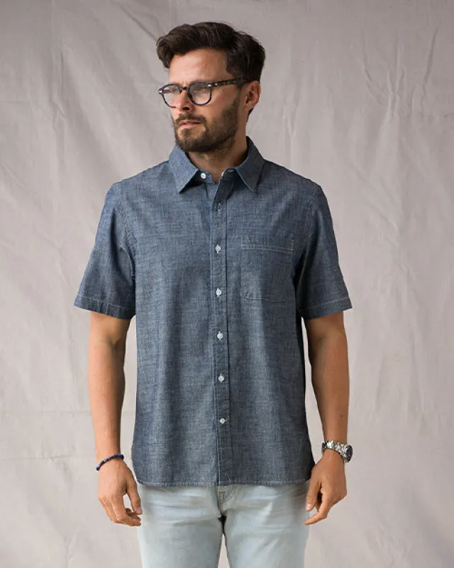 S/S Tailored Shirt Surplus Chambray 6oz - Indigo Rinse made by Ace Rivington