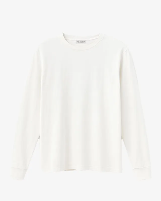 Super Soft "Supima" Cotton Long Sleeve Tee - White made by Ace Rivington