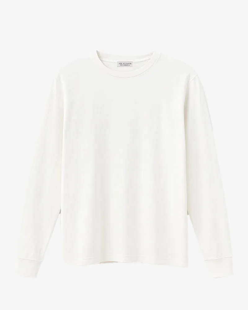 Super Soft "Supima" Cotton Long Sleeve Tee - White sold by Ace Rivington