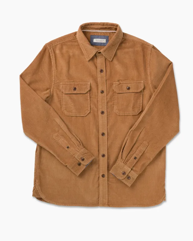 Corduroy - Utility Shirt - Saddle&nbsp;Brown made by Ace Rivington