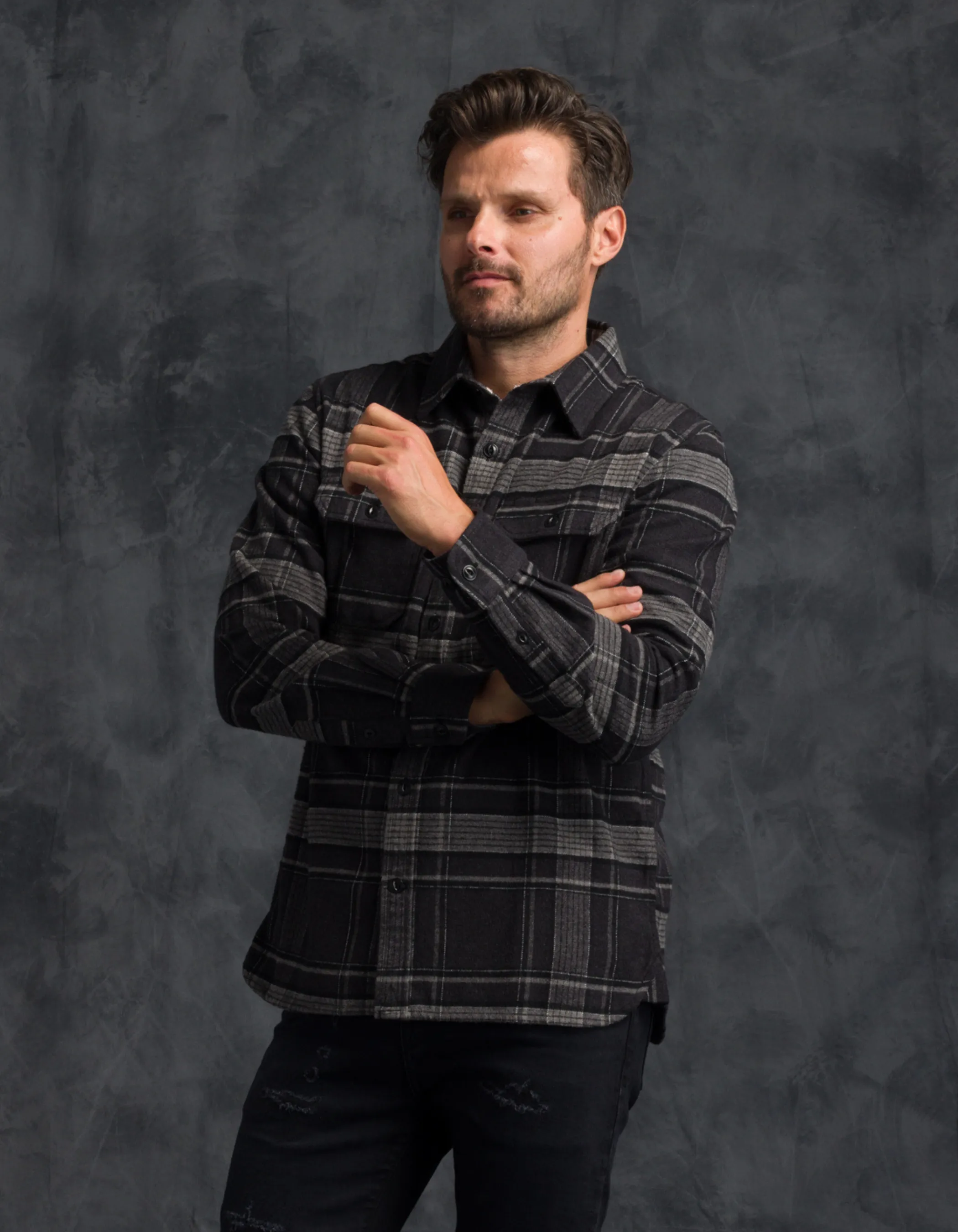 Winter Flannel - Utility Shirt - Stone Window sold by Ace Rivington product image thumbnail 2