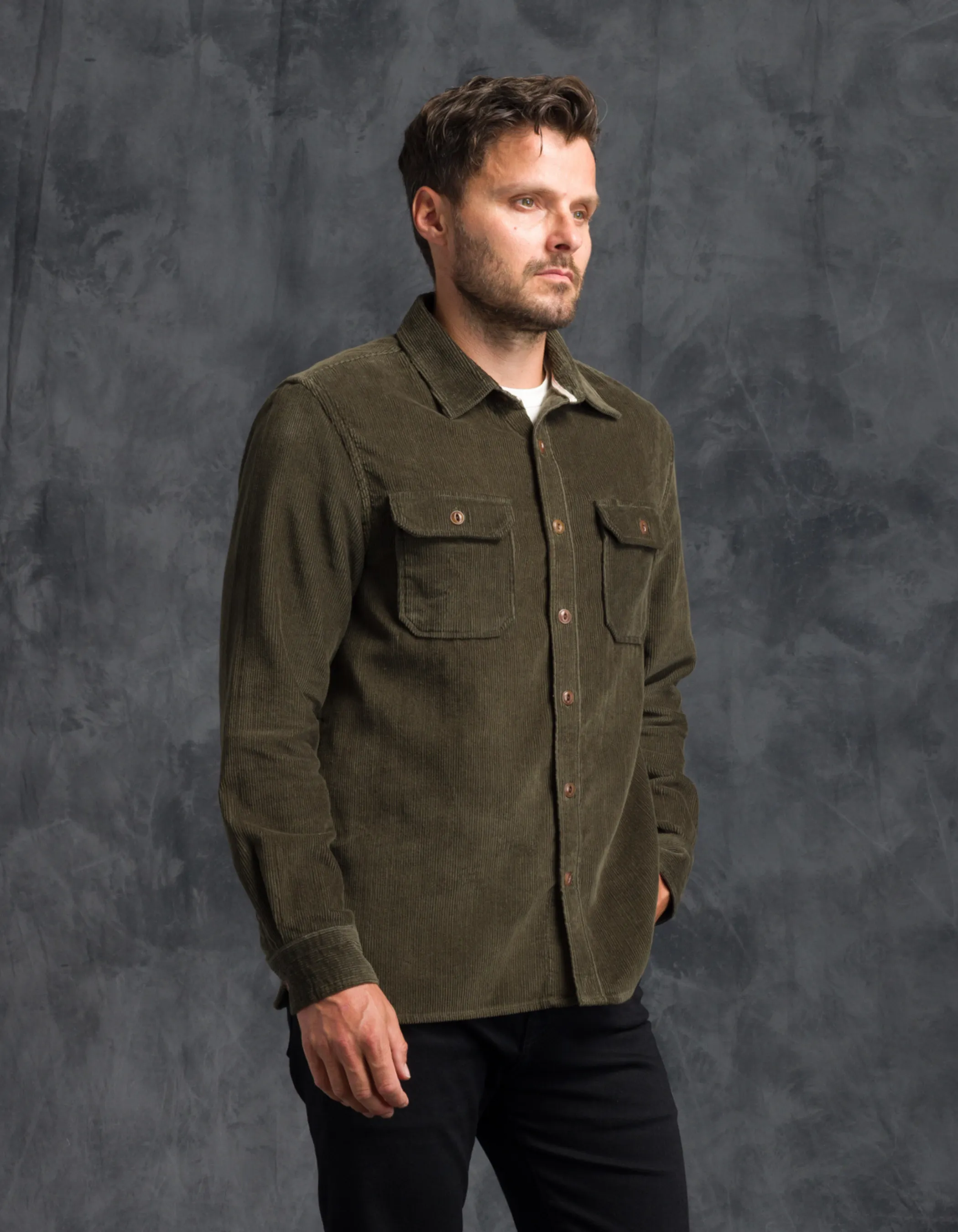 Corduroy - Utility Shirt - Hunter Green sold by Ace Rivington product image thumbnail 2