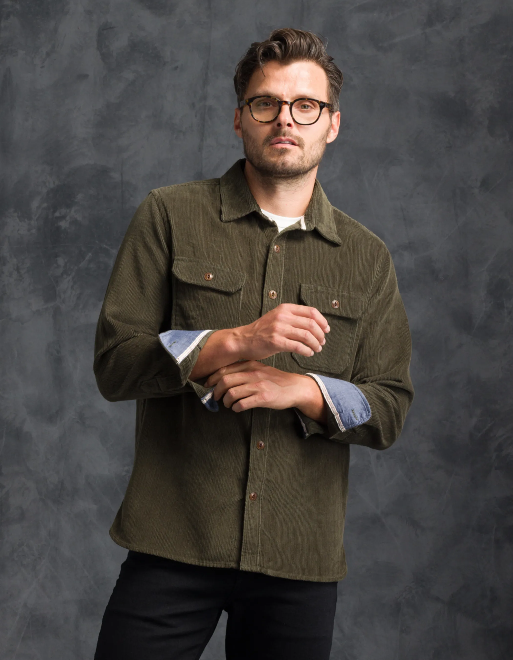 Corduroy - Utility Shirt - Hunter Green sold by Ace Rivington product image thumbnail 3