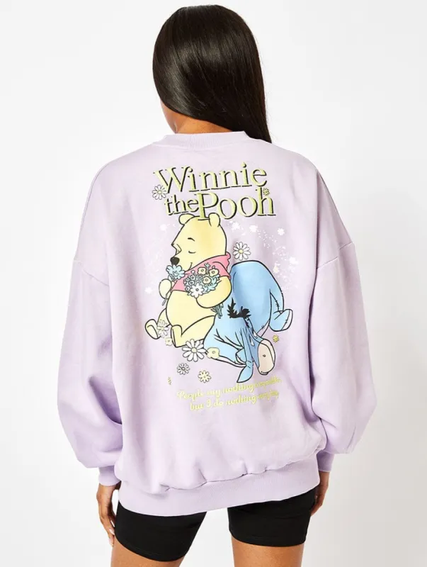Disney Winnie the Pooh Sweatshirt in Lilac sold by Skinnydip London