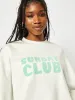 Sunday Club Oversized Sweatshirt in Ecru sold by Skinnydip London