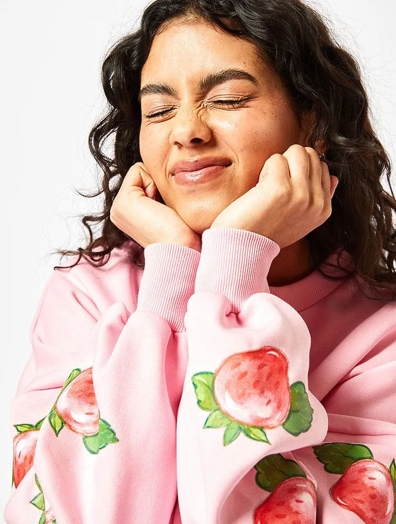 Strawberry Shortcake Sweatshirt in Pink sold by Skinnydip London product image thumbnail 2