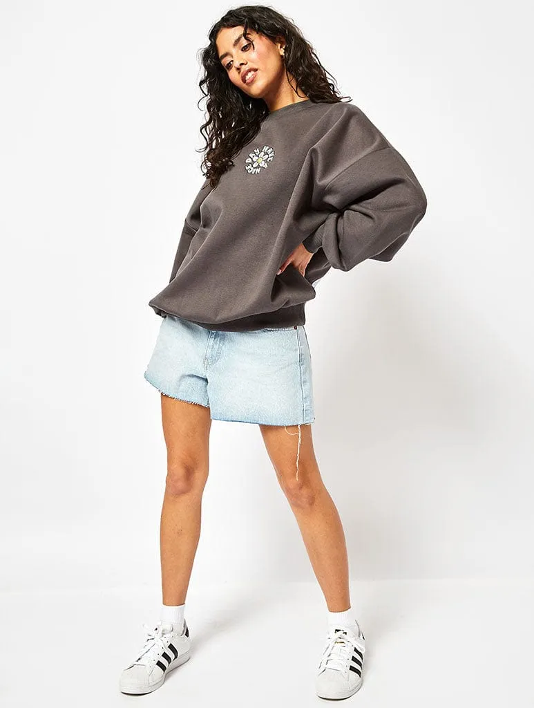 Protect Your Peace Acid Wash Oversized Sweatshirt sold by Skinnydip London product image thumbnail 5