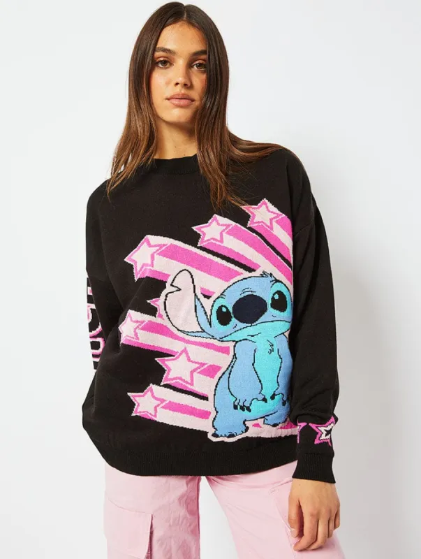 Disney Star Stitch Knitted Jumper sold by Skinnydip London