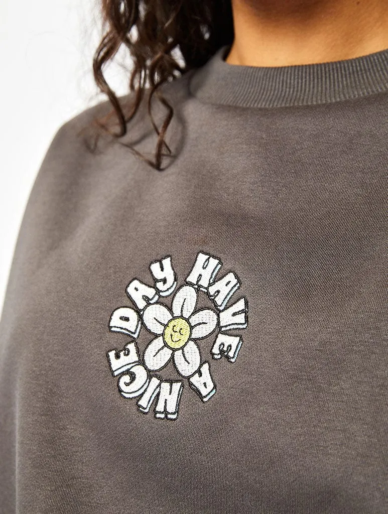 Protect Your Peace Acid Wash Oversized Sweatshirt sold by Skinnydip London product image thumbnail 4