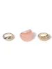 Liars & Lovers 3 Pack Striped Glass & Metal Rings sold by Skinnydip London