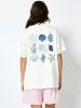 Blue Sea Shells T-Shirt In Ecru sold by Skinnydip London