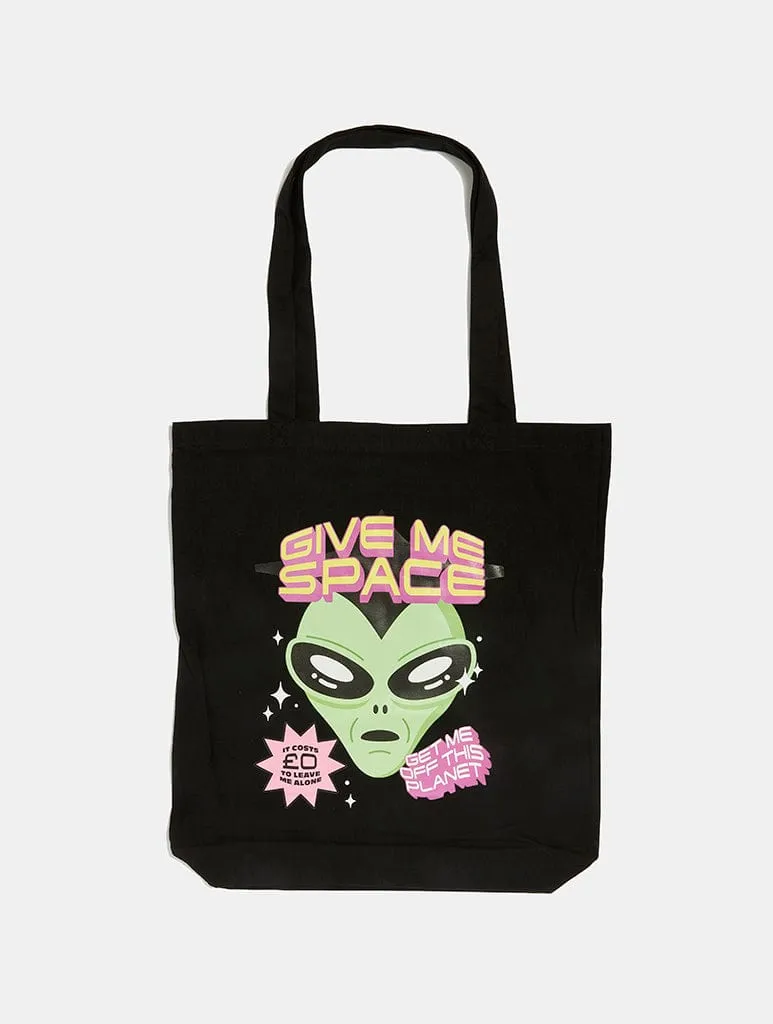 Give Me Space Canvas Tote Bag sold by Skinnydip London product image thumbnail 3
