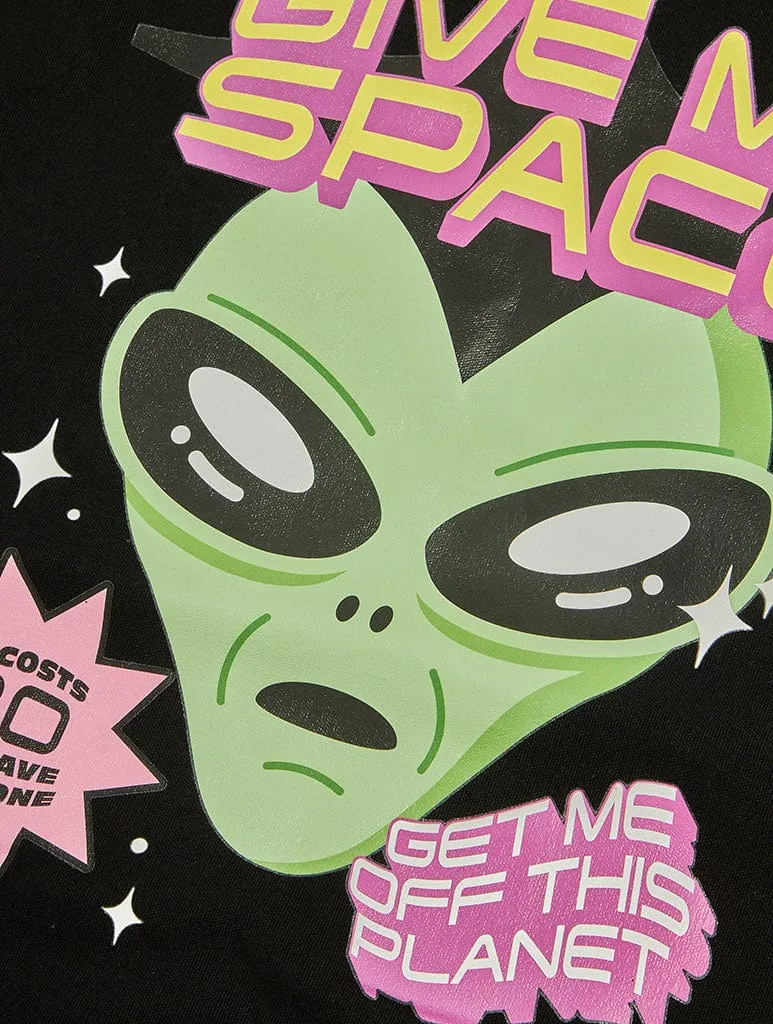 Give Me Space Canvas Tote Bag sold by Skinnydip London product image thumbnail 5