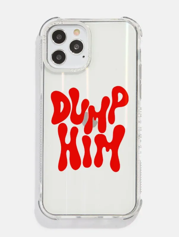 Prints by GG x Skinnydip Dump Him Holo Shock iPhone Case sold by Skinnydip London