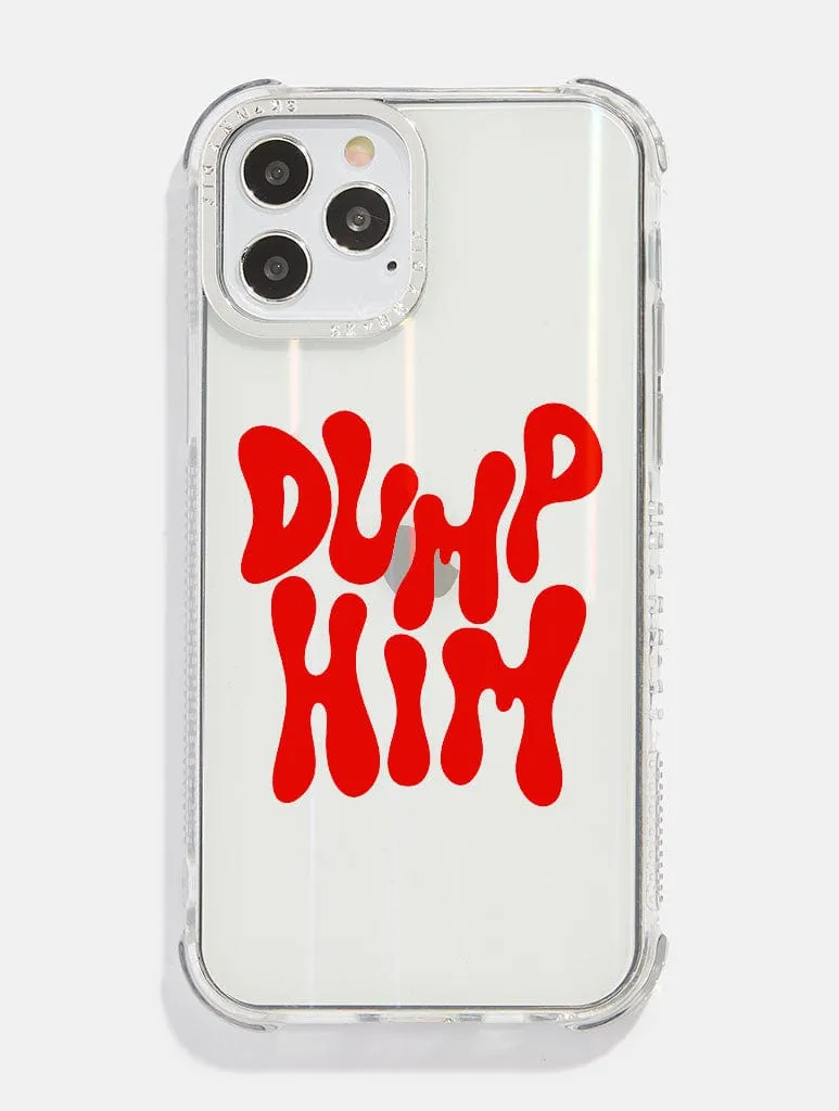 Prints by GG x Skinnydip Dump Him Holo Shock iPhone Case sold by Skinnydip London