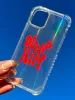 Prints by GG x Skinnydip Dump Him Holo Shock iPhone Case sold by Skinnydip London