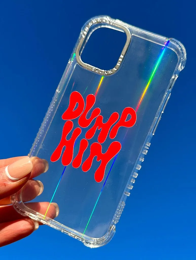 Prints by GG x Skinnydip Dump Him Holo Shock iPhone Case sold by Skinnydip London product image thumbnail 2