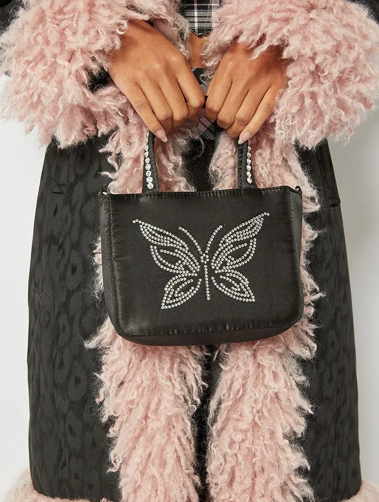 Evie Noir Bling Butterfly Tote Bag sold by Skinnydip London product image thumbnail 4