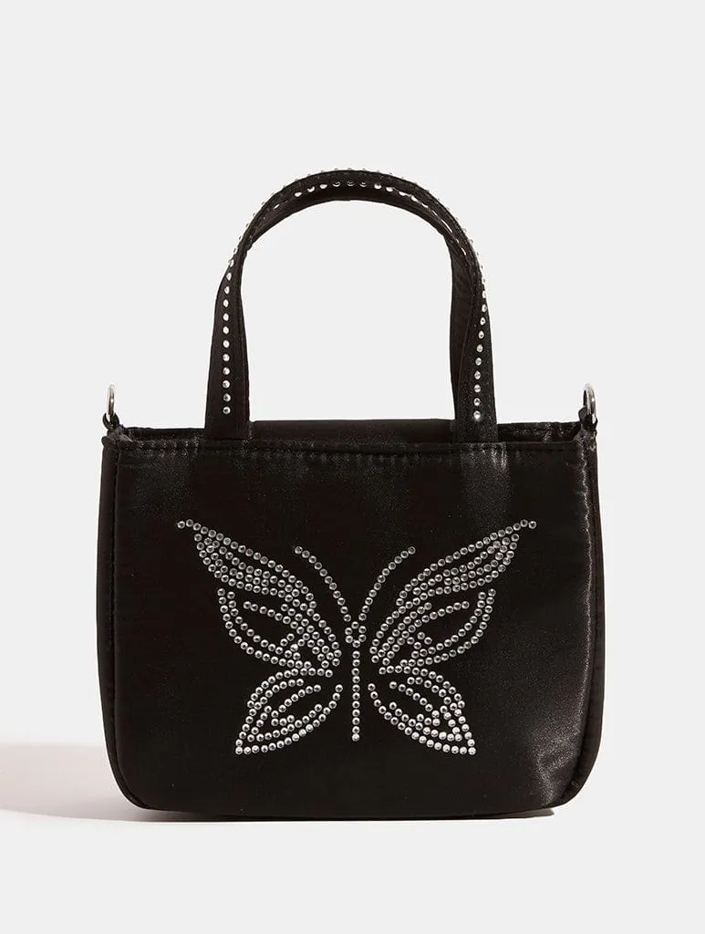 Evie Noir Bling Butterfly Tote Bag sold by Skinnydip London product image thumbnail 3