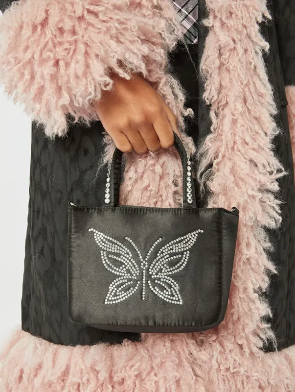 Evie Noir Bling Butterfly Tote Bag sold by Skinnydip London