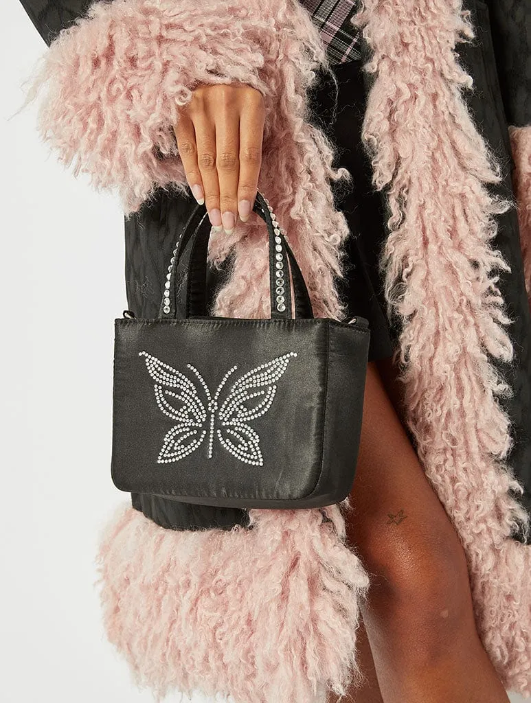 Evie Noir Bling Butterfly Tote Bag sold by Skinnydip London product image thumbnail 5