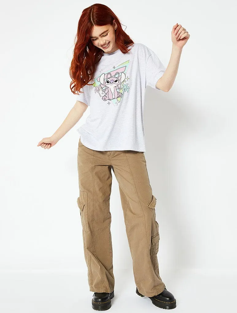 Disney Angel Oversized T-Shirt In Lilac sold by Skinnydip London product image thumbnail 4